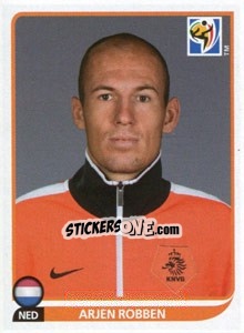 Sticker Arjen Robben - FIFA World Cup South Africa 2010 n. 348 - Panini