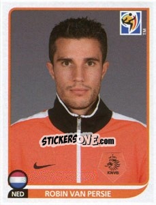 Sticker Robin van Persie - FIFA World Cup South Africa 2010 n. 350 - Panini