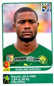 Sticker Aurelien Chedjou - FIFA World Cup South Africa 2010 - Panini