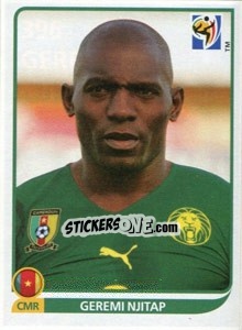 Sticker Geremi Njitap - FIFA World Cup South Africa 2010 n. 396 - Panini