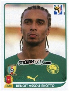 Sticker Benoit Assou-Ekotto - FIFA World Cup South Africa 2010 n. 398 - Panini