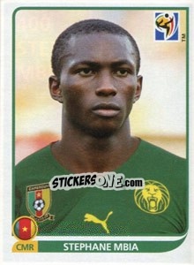 Cromo Stephane Mbia - FIFA World Cup South Africa 2010 - Panini