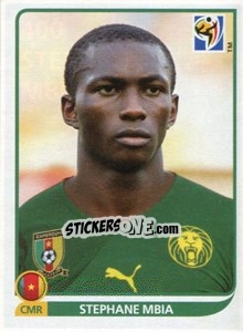 Sticker Stephane Mbia - FIFA World Cup South Africa 2010 n. 400 - Panini