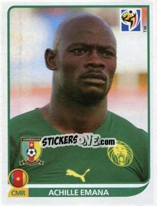 Figurina Achille Emana - FIFA World Cup South Africa 2010 - Panini