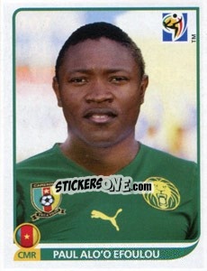 Sticker Paul Alo'o Efoulou - FIFA World Cup South Africa 2010 n. 407 - Panini