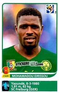 Sticker Mohamadou Idrissou - FIFA World Cup South Africa 2010 n. 407x - Panini