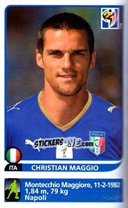 Sticker Christian Maggio - FIFA World Cup South Africa 2010 - Panini