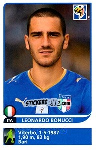 Sticker Leonardo Bonucci - FIFA World Cup South Africa 2010 - Panini