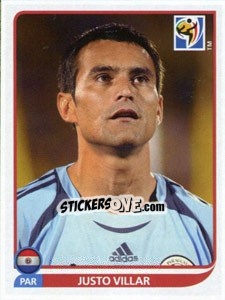 Sticker Justo Villar - FIFA World Cup South Africa 2010 - Panini