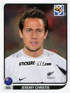 Sticker Jeremy Christie - FIFA World Cup South Africa 2010 - Panini
