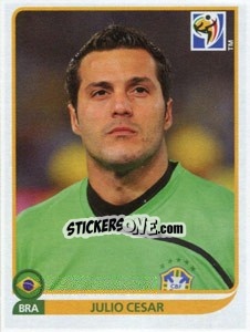 Sticker Julio Cesar - FIFA World Cup South Africa 2010 - Panini