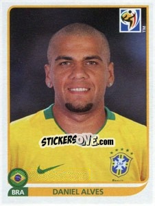 Figurina Dani Alves - FIFA World Cup South Africa 2010 - Panini