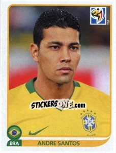 Sticker Andre Santos - FIFA World Cup South Africa 2010 - Panini