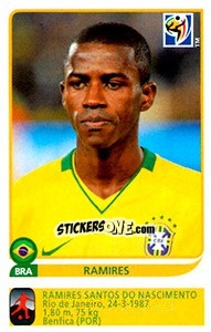 Sticker Ramires - FIFA World Cup South Africa 2010 - Panini