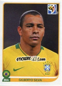 Cromo Gilberto Silva - FIFA World Cup South Africa 2010 - Panini