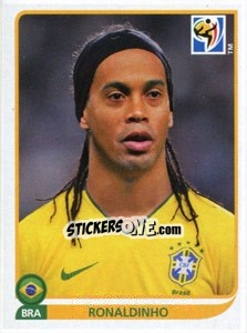 Sticker Ronaldinho - FIFA World Cup South Africa 2010 n. 500 - Panini