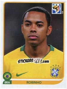 Sticker Robinho - FIFA World Cup South Africa 2010 - Panini