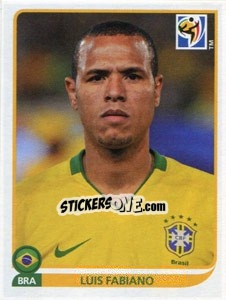 Sticker Luis Fabiano - FIFA World Cup South Africa 2010 - Panini