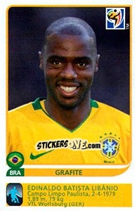 Sticker Grafite - FIFA World Cup South Africa 2010 - Panini