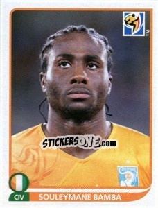 Sticker Souleymane Bamba - FIFA World Cup South Africa 2010 - Panini