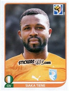 Cromo Siaka Tiene - FIFA World Cup South Africa 2010 - Panini