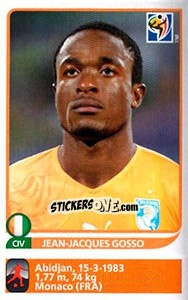 Sticker Jean-Jacques Gosso - FIFA World Cup South Africa 2010 - Panini