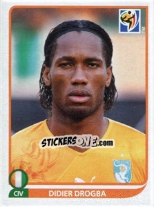 Sticker Didier Drogba - FIFA World Cup South Africa 2010 - Panini