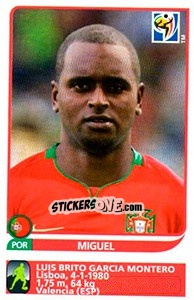 Sticker Miguel - FIFA World Cup South Africa 2010 n. 549x - Panini