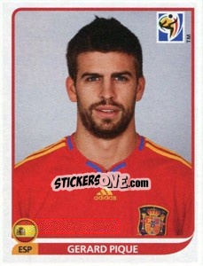 Sticker Gerard Pique - FIFA World Cup South Africa 2010 n. 566 - Panini