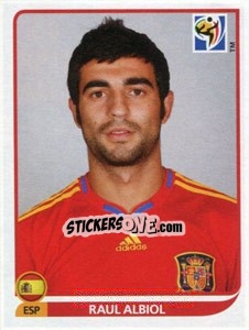 Sticker Raul Albiol - FIFA World Cup South Africa 2010 - Panini