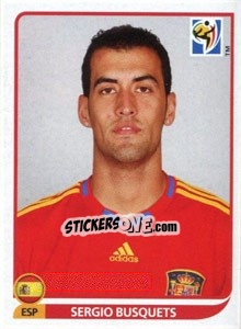 Sticker Sergio Busquets - FIFA World Cup South Africa 2010 - Panini