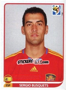 Sticker Sergio Busquets - FIFA World Cup South Africa 2010 n. 571 - Panini