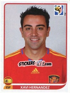 Cromo Xavi Hernandez - FIFA World Cup South Africa 2010 - Panini