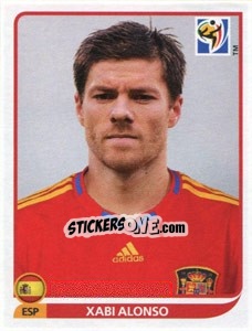 Sticker Xabi Alonso - FIFA World Cup South Africa 2010 n. 574 - Panini