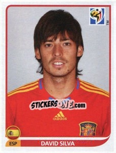 Figurina David Silva - FIFA World Cup South Africa 2010 - Panini