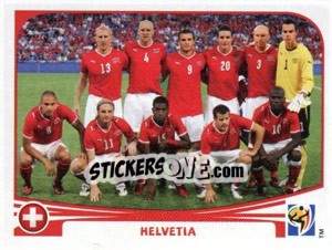 Figurina Team Photo - FIFA World Cup South Africa 2010 - Panini