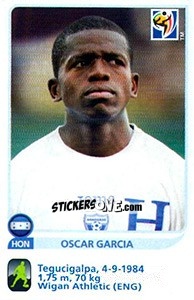 Cromo Oscar Garcia - FIFA World Cup South Africa 2010 - Panini