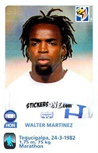 Cromo Walter Martinez - FIFA World Cup South Africa 2010 - Panini