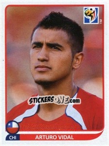 Sticker Arturo Vidal - FIFA World Cup South Africa 2010 n. 625 - Panini