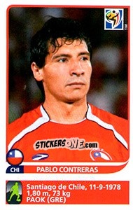 Sticker Pablo Contreras - FIFA World Cup South Africa 2010 - Panini