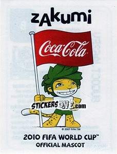 Sticker Zakumi - FIFA World Cup South Africa 2010 - Panini