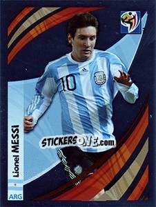 Figurina Lionel Messi - FIFA World Cup South Africa 2010 - Panini