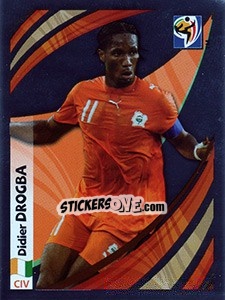 Sticker Didier Drogba - FIFA World Cup South Africa 2010 - Panini