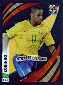 Sticker Robinho - FIFA World Cup South Africa 2010 - Panini