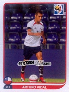 Sticker Arturo Vidal - FIFA World Cup South Africa 2010 n. CL-AV - Panini