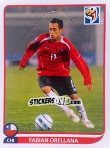 Sticker Fabian Orellana - FIFA World Cup South Africa 2010 - Panini