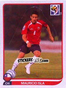 Sticker Mauricio Isla - FIFA World Cup South Africa 2010 - Panini