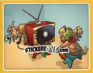 Sticker Primer Partido, Transmitido por TV para Brasil (Brasil-Checoslovaquia, CM-1970) - Copa Disney 2014 n. 7 - Navarrete
