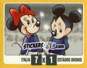 Sticker Italia 7 x Estados Unidos 1 (Italia 1934) - Copa Disney 2014 n. 79 - Navarrete