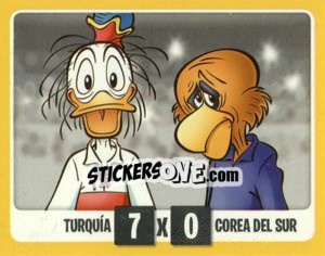 Sticker Turquía 7 x Corea del Sur 0 (Suiza 1954) - Copa Disney 2014 - Navarrete